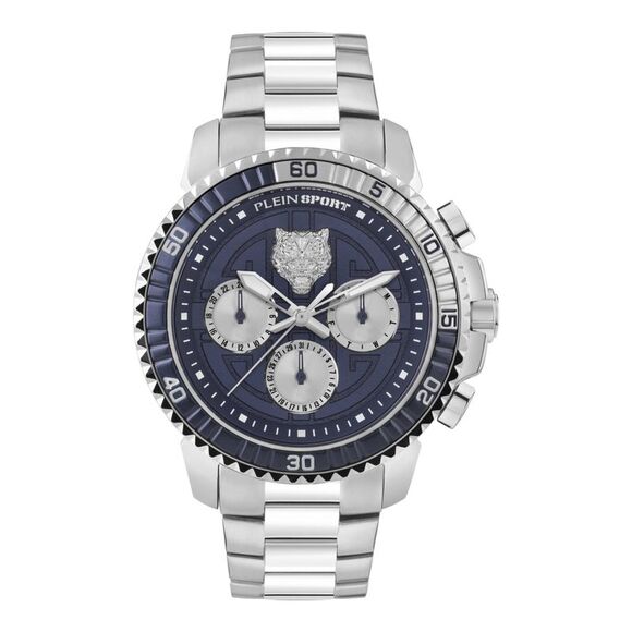 Plein Sport Powerlift Chronograph Watch Silver Mens - Picture 1 of 6